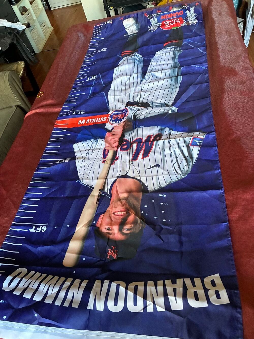New York Mets Kids Club Growth Chart Banner Brandon Nimmo Dunkin Official MLB